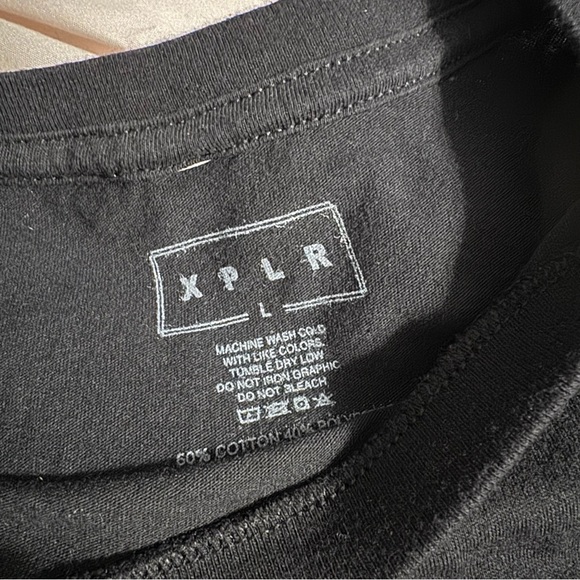 Sam and Colby XPLR Black Graphic Crop Top - Picture 4 of 6